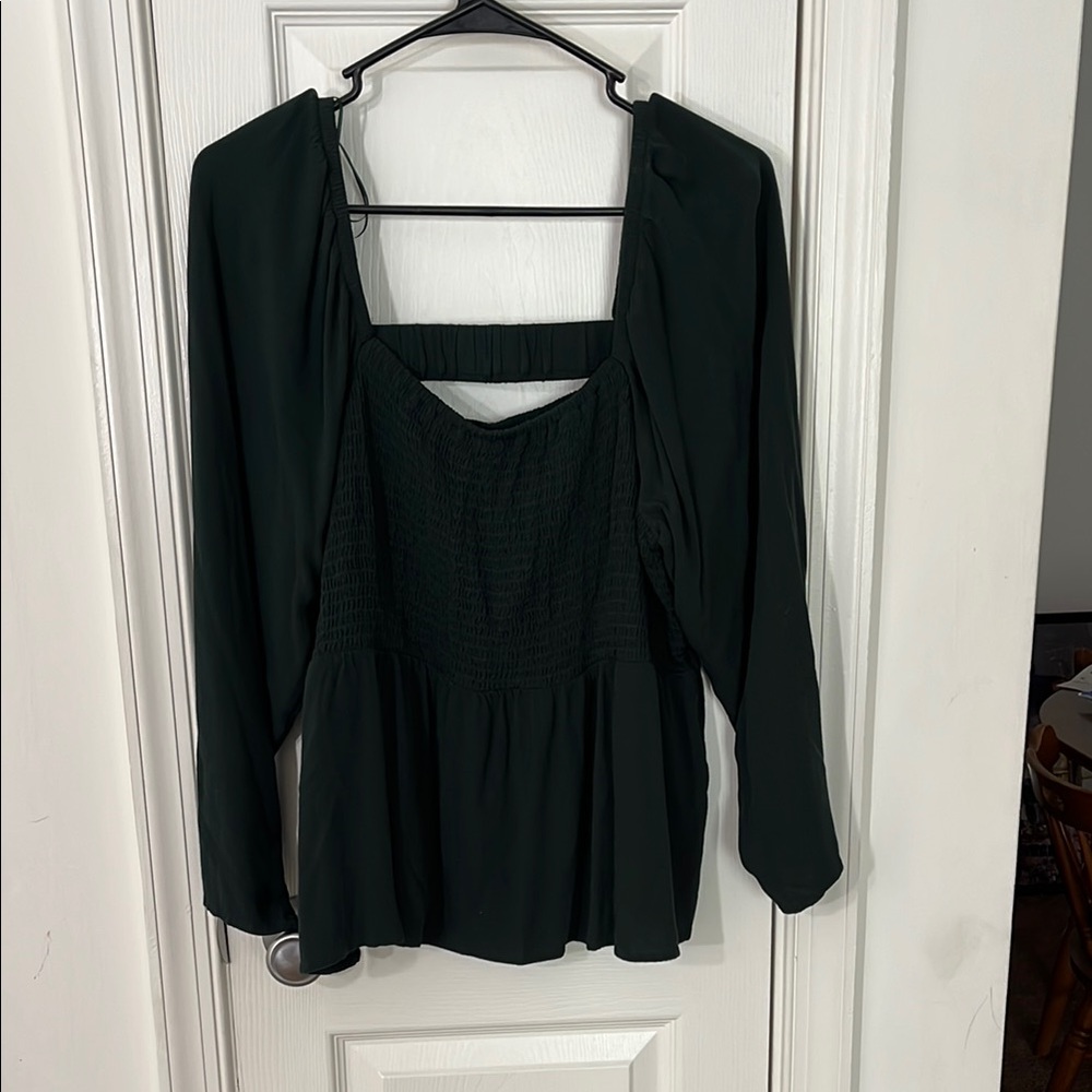 Old Navy Forest Green Blouse